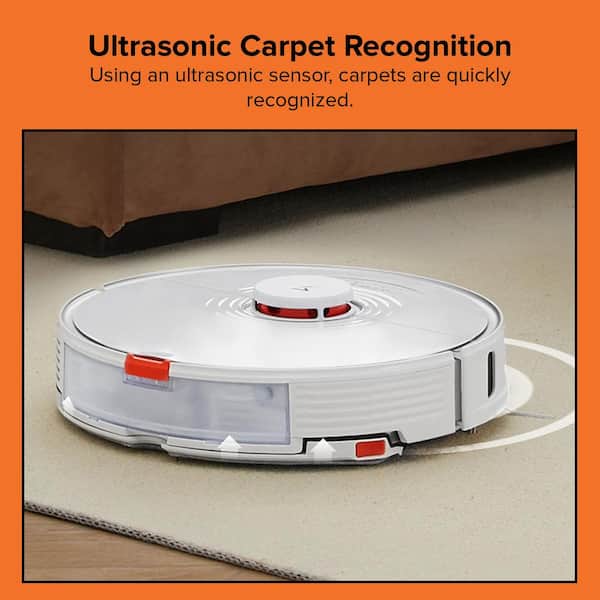 Roborock - S7 Robotic Vacuum with LiDAR Navigation, Sonic Mopping, , Bagless, Washable Filter, Multisurface in White