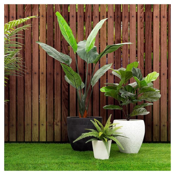 naturae decor Artificial 47 in. Fiddle Leaf Indoor and Outdoor ...