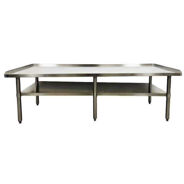 Cooler Depot NSF 48 in. Kitchen Prep Table  All Stainless Steel Base Equipment Stand