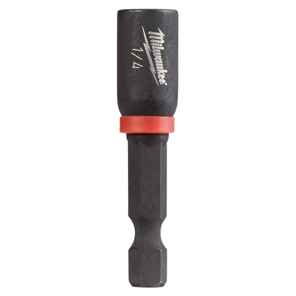 Milwaukee SHOCKWAVE Impact Duty 1/4 in. x 1-7/8 in. Alloy Steel Magnetic  Nut Driver (1-Pack) 49-66-4502 - The Home Depot