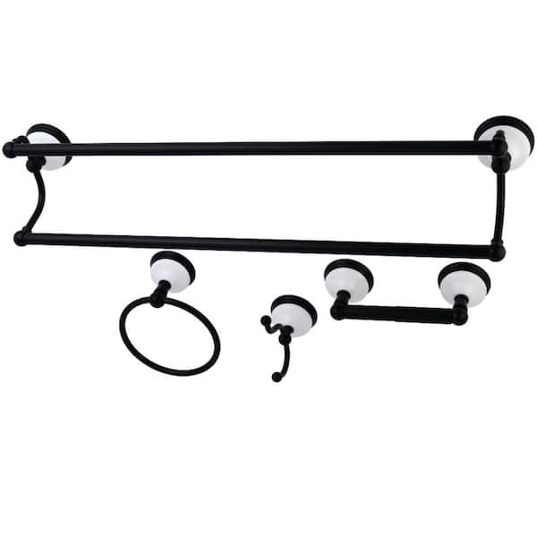 Kingston Brass Traditional 4-Piece Bath Hardware Set in Oil Rubbed Bronze