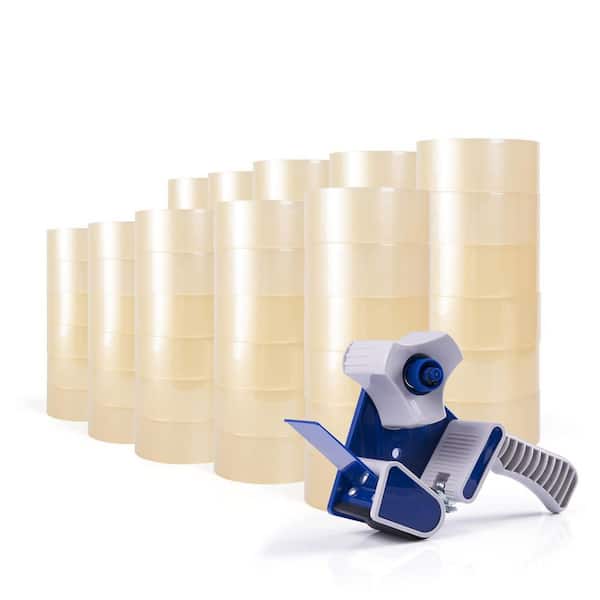 N/A 12 Rolls Clear Heavy Duty Packing Tape 1.88 in. x 100 yds. 2.7 mil for Moving Boxes Shipping Mailing