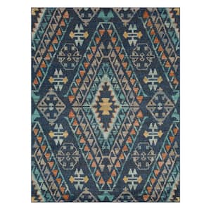 Fleming Blue 1 ft. 11 in. x 3 ft. Area Rug