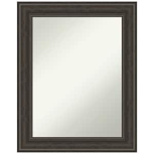 Shipwreck Greywash 23.5 in. H x 29.5 in. W Framed Non-Beveled Wall Mirror in Brown