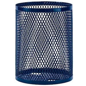 Portable 32 Gal. Blue Diamond Commercial Trash Can