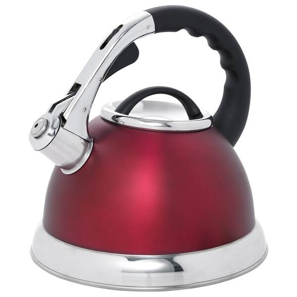 Creative Home Camille 12-Cup Stovetop Tea Kettle in Cranberry