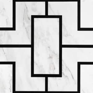 Retro 12x12 White Marble Self Adhesive Vinyl Floor Tile - Affinity - 10 Tiles/10 sq. ft.