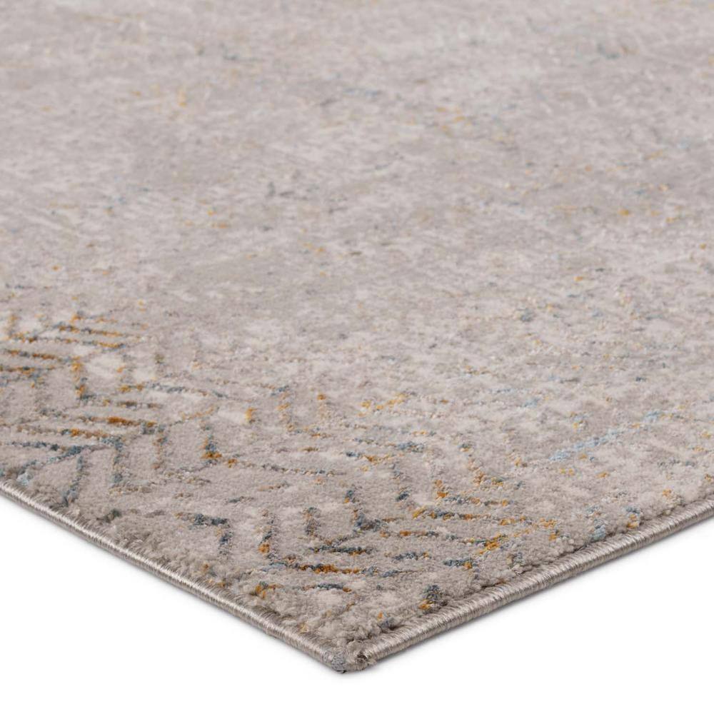 Sylvana Gray Trellis Synthetic Stain-Resistant Area Rug 5'3" x 8'
