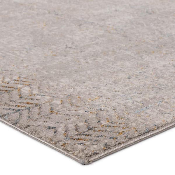 Sylvana Gray/Blue 5 ft. 3in. x 8 ft. Trellis Indoor Area Rug