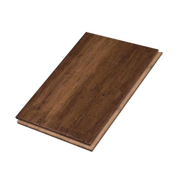 CALI BAMBOO Take Home Sample - Bourbon Barrel Wide T and G Solid Bamboo Flooring- 5-1/8 in. x 6 in.