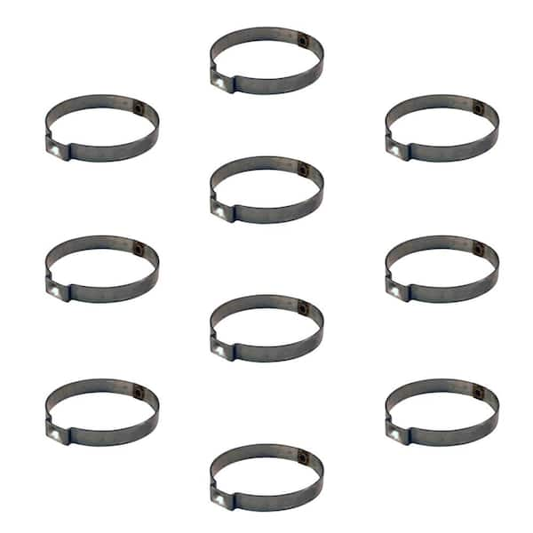 1-1/4 in. Stainless-Steel Poly Pipe Pinch Clamps (10-Pack)