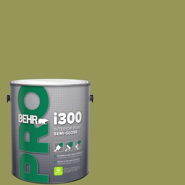 BEHR PRO 1 gal. #M340-6 Spinach Dip Semi-Gloss Interior Paint
