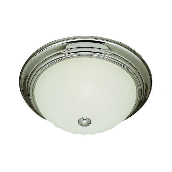 Bel Air Lighting Stewart 2-Light Brushed Nickel Flush Mount