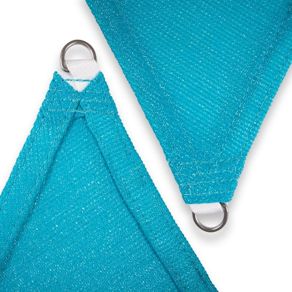 Turquoise 10' x 13' HDPE Rectangle Patio Sun Shade Sail