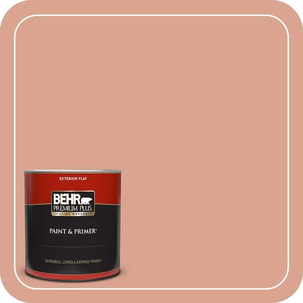 BEHR PREMIUM PLUS 1 qt. Home Decorators Collection. #HDC-CT-13 Apricotta Flat Exterior Paint & Primer