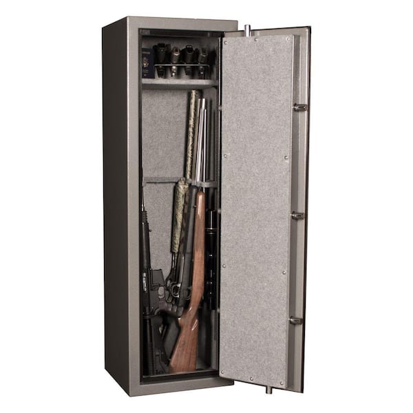 8-Gun Fire-Resistant Combination Gun Safe, Gray