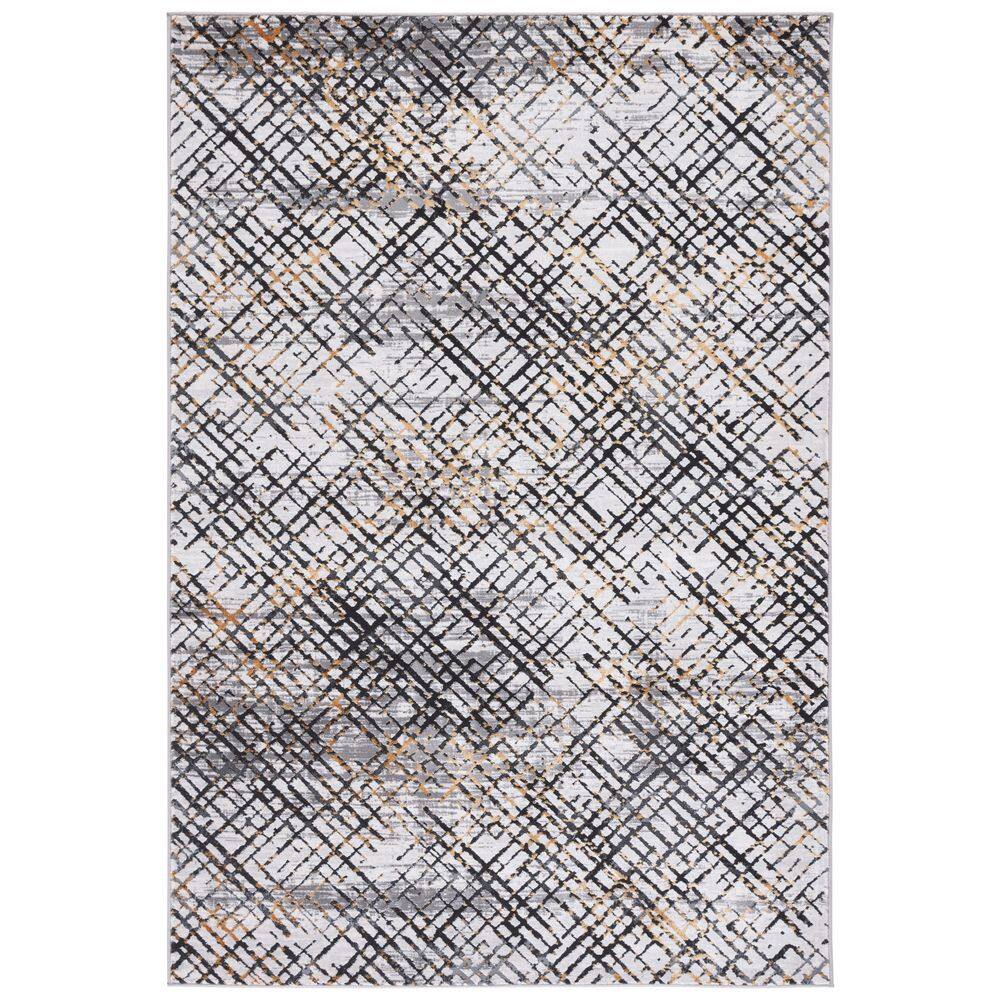 Amelia Charcoal/Gold 9 ft. x 12 ft. Abstract Gradient Striped Area Rug price history on PriceWatchPro