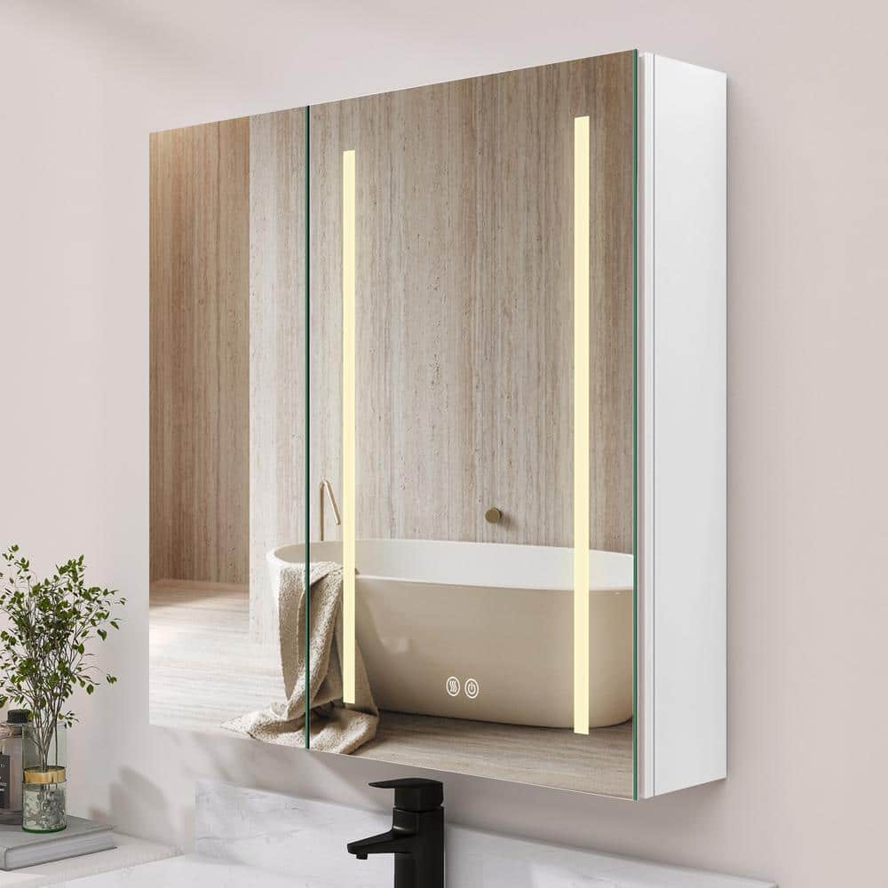 NTQ 30 in. W x 30 in. H Rectangular White Aluminum Surface Mount ...