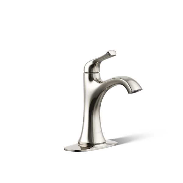 KOHLER Sundae Single Handle Single Hole Bathroom Faucet in Vibrant Polished Nickel