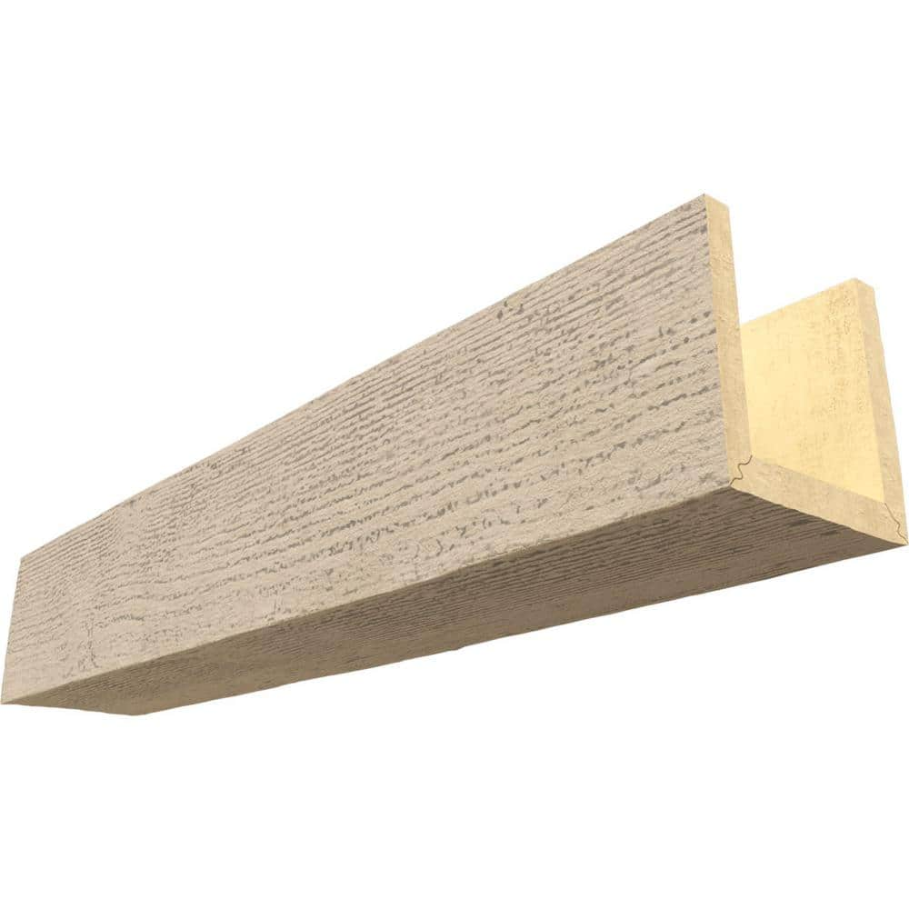 Ekena Millwork Endurathane 4 in. H x 12 in. W x 12 ft. L Rough Sawn ...