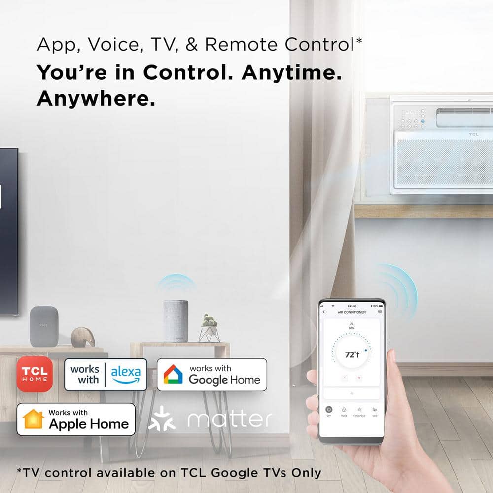 TCL 10,000 BTU White Smart Inverter Window Air Conditioner