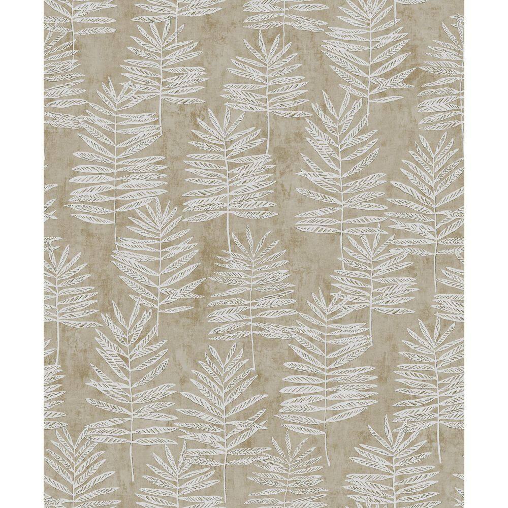 Zen Collection Silver Tumbling Leaf Sheen Finish Non-Pasted Non-Woven Wallp