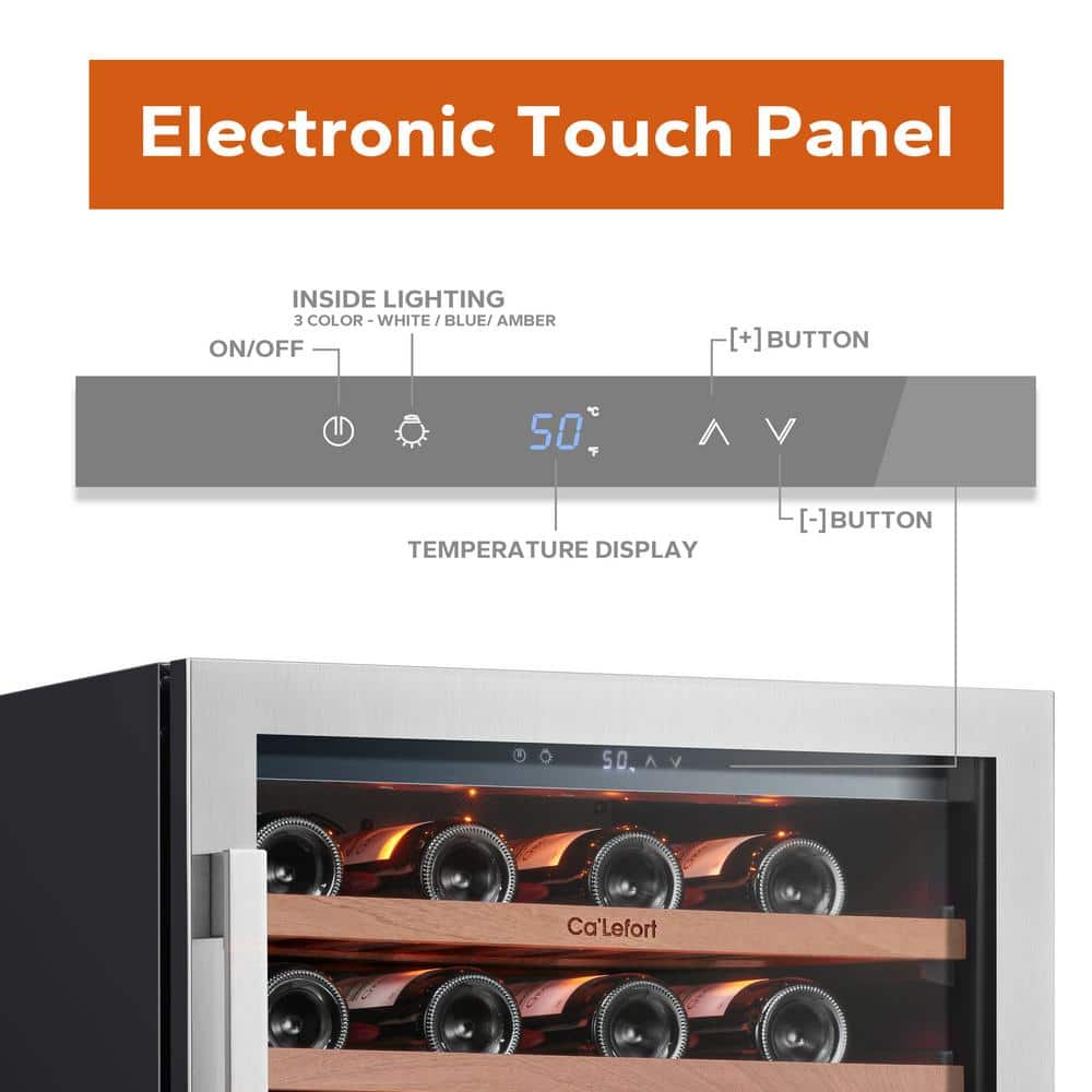 Ca'Lefort 24" Stainless Steel Wine Cooler with Glass Door