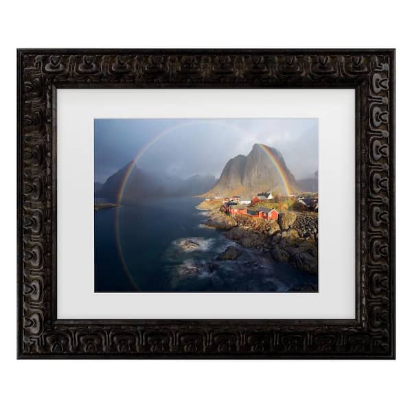 Trademark Fine Art Nicolas Schneider in the Rainbow Matted Framed Photography Wall Art 14.5 in. x 17.5 in