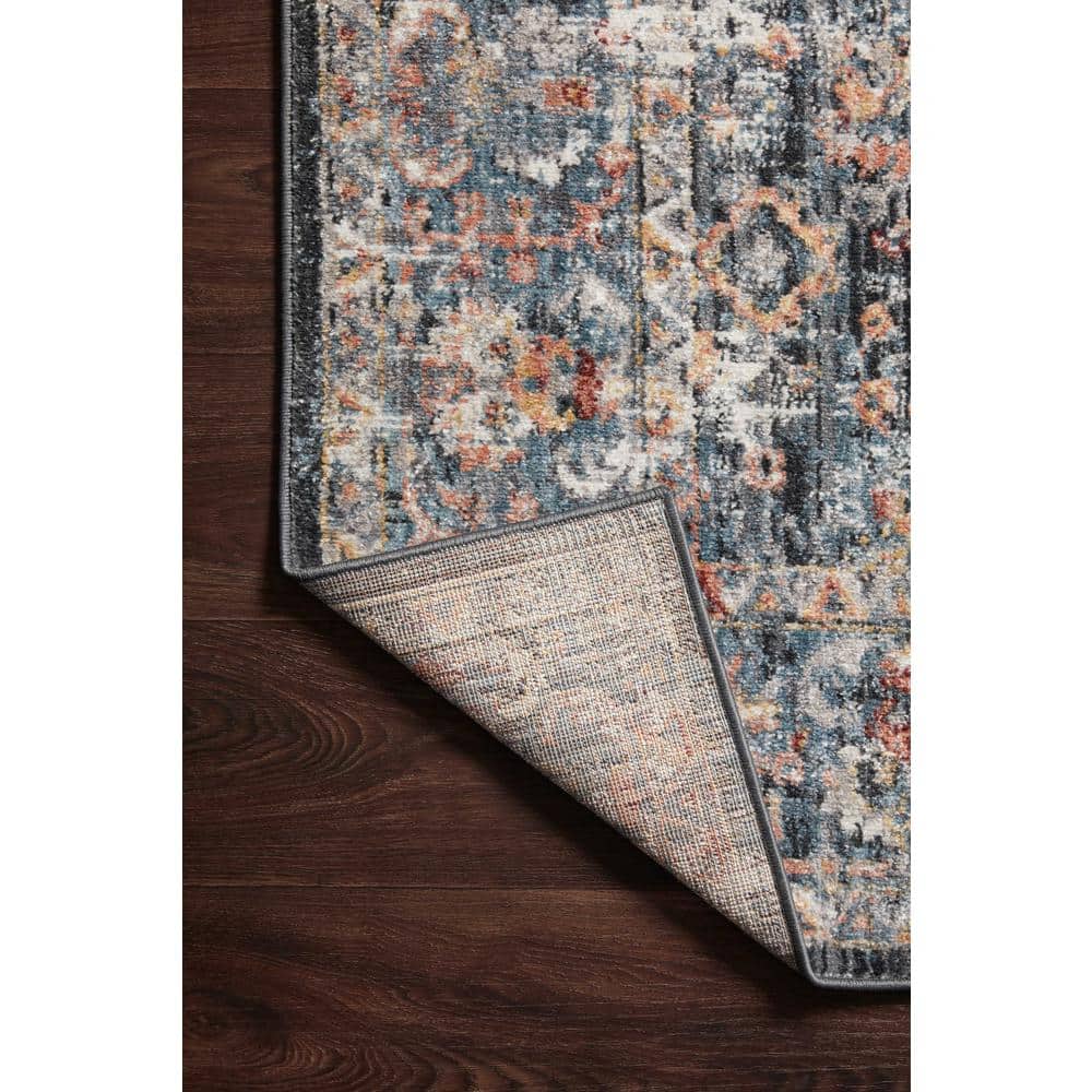 Handmade Blue Synthetic Stain-Resistant 7'-10" x 10' Area Rug