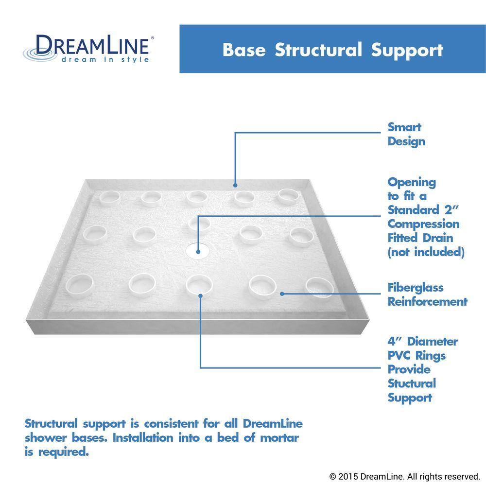 Biscuit Rectangular Acrylic Single Threshold Shower Base