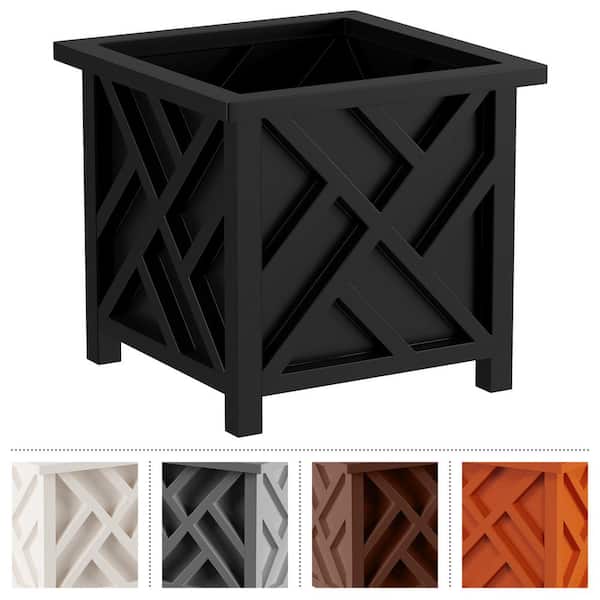 フラワー・ガーデニング SRL . SQUARE-2 / W-BOARD Black CHG CLASSIC HOME & GARDEN Hanover Large Black Resin Self