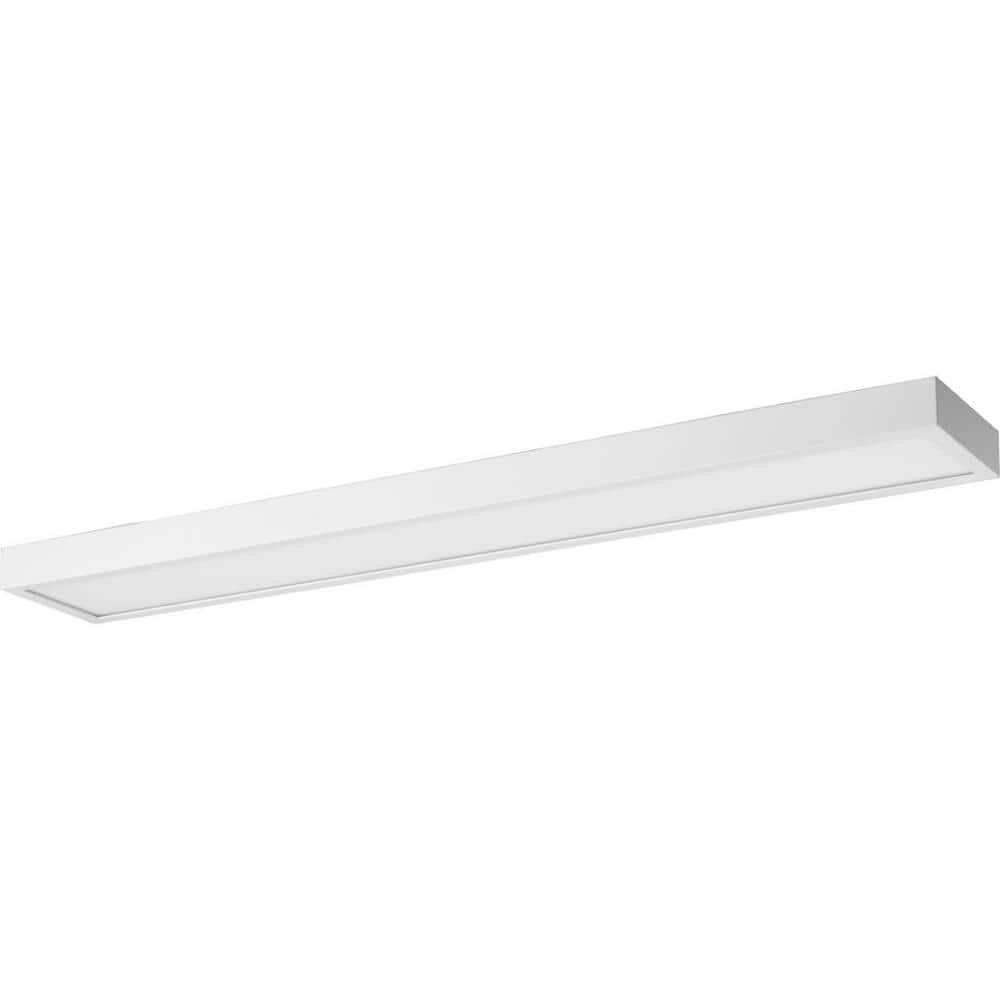 Satin White LED Bath & Vanity Light with Frosted Diffuser