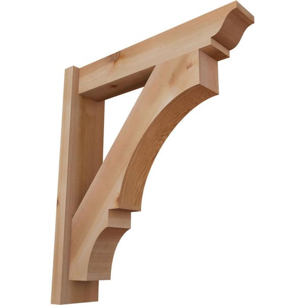 Ekena Millwork 6 in. x 28 in. x 24 in. Western Red Cedar Balboa Traditional Smooth Outlooker