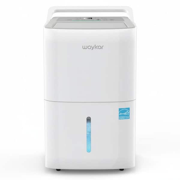 waykar 120 pt. 6,000 sq. ft. Energy Star Dehumidifier with Bucket for Wetroom, Basement and Garage with Auto Defrost in White