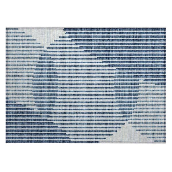 Chantille Machine Washable Indoor/Outdoor Abstract ACN1001 Blue 1 ft. 8 in. x 2 ft. 6 in. Area Rug