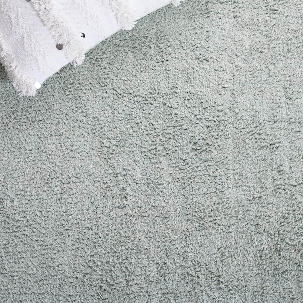 Classic Elegance 3' x 5' Light Blue & Ivory Hand-Knotted Area Rug