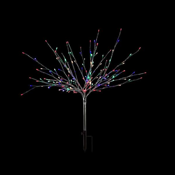 Alpine Corporation 39 in. Tall Silver Metallic Foil Tree