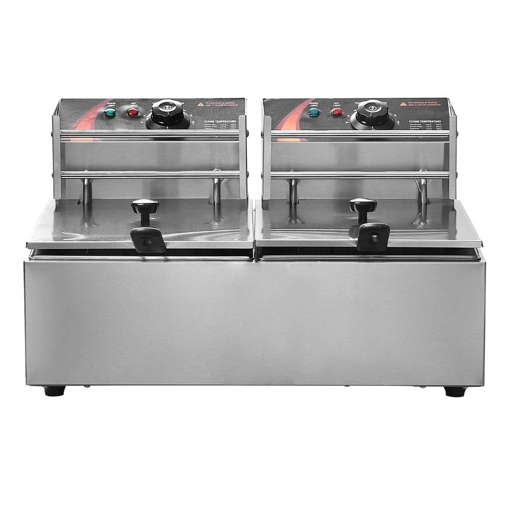 Commercial Electric Deep Fryer 18.2 qt/8.6L. Electric Countertop Fryer 3000-Watt Stainless Steel Dual Fryer Silver price history on PriceWatchPro