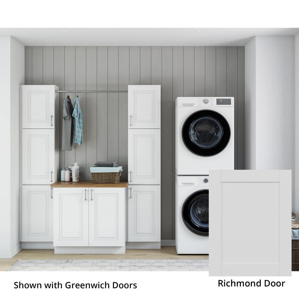 Richmond Verona White Plywood Shaker Stock Ready to Assemble Kitchen-Laundry Cabinet Kit 24 in. x 87 in. x 75 in. price history on PriceWatchPro