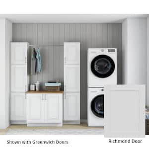 Richmond Verona White Plywood Shaker Stock Ready to Assemble Kitchen-Laundry Cabinet Kit 24 in. x 87 in. x 75 in.