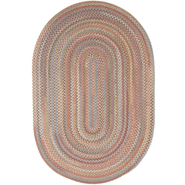Greenwich Mocha Multi 4 ft. x 6 ft. Oval Indoor Braided Area Rug