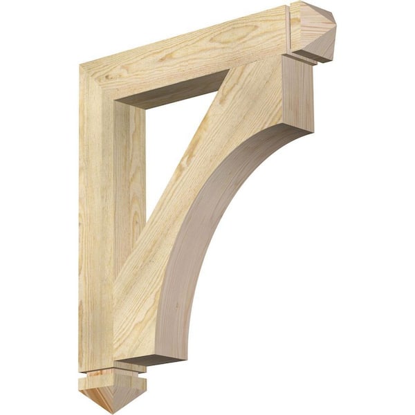 Ekena Millwork 4 in. x 30 in. x 26 in. Douglas Fir Westlake Arts and Crafts Rough Sawn Bracket