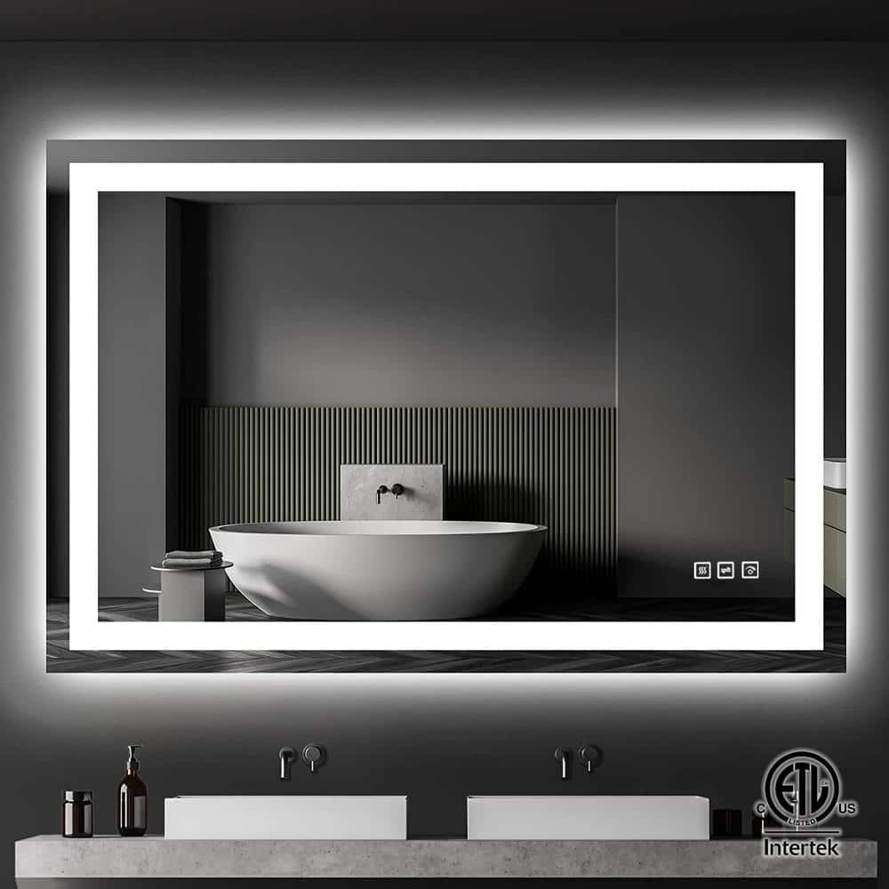 Front-Lighted LED Bathroom Vanity Mirror: 32 x 48 - Rectangular – Mirrors  & Marble