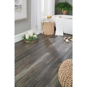 Shadow Gray 0.28 in. Thick x 5 in. Width x Varying Length Waterproof Engineered Hardwood Flooring (16.68 sq. ft./case)