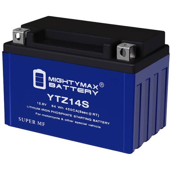 YTZ14S-LIFEPO4-12 Volt 11.2 AH, 225 CCA, Lithium Iron Phosphate (LiFePO4) Battery