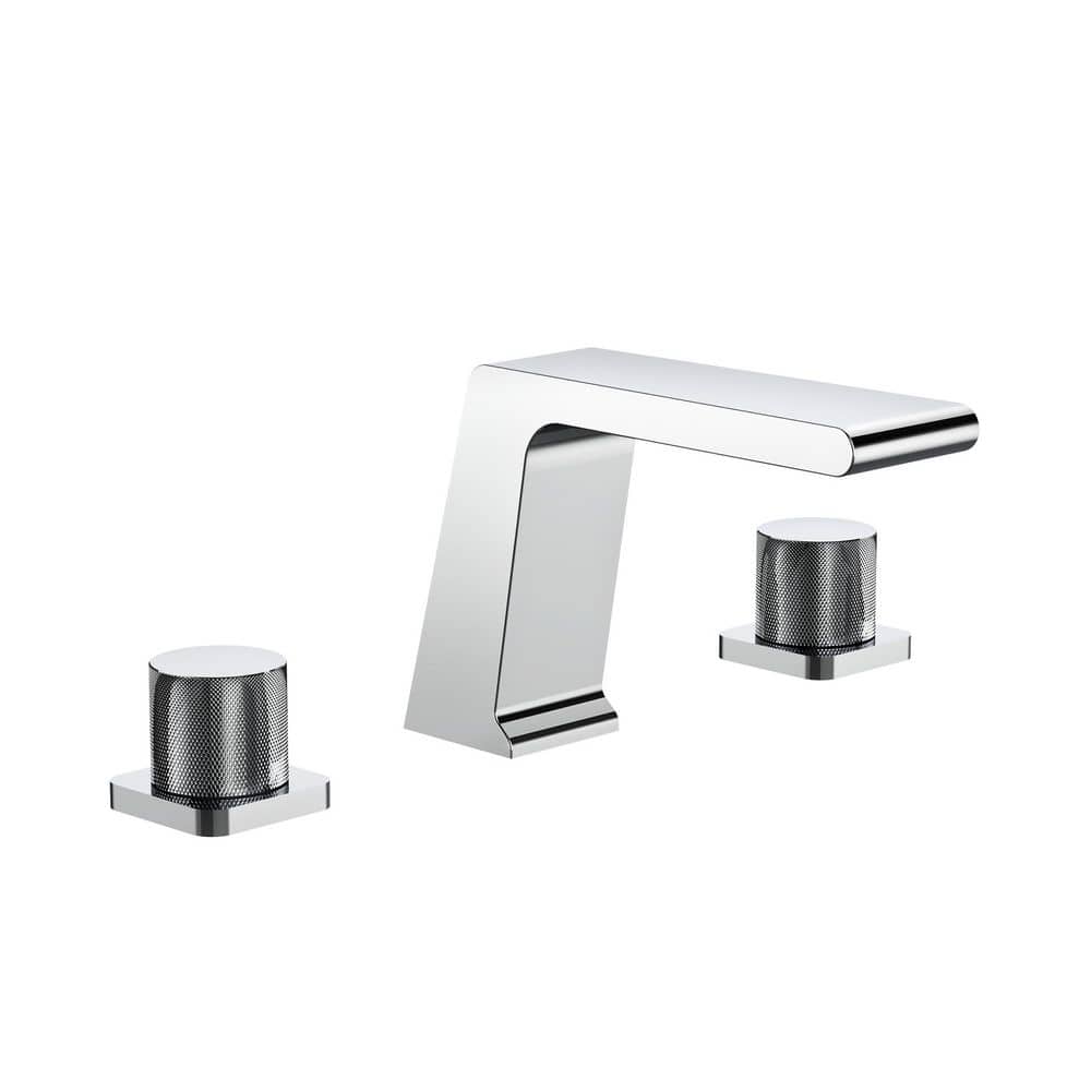 8 in. Widespread Double Handle Bathroom Faucet in Chrome Drain Not Included price history on PriceWatchPro