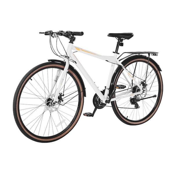 Hybrid Bike, Lightweight Aluminum Frame Bike, 700c Wheel Men Women Hybrid Bicycle, Step-Over Adult Urban Commuter Bikes