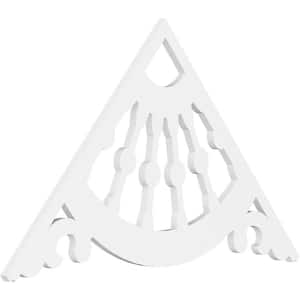1 in. x 48 in. x 28 in. (14/12) Pitch Wagon Wheel Gable Pediment Architectural Grade PVC Moulding