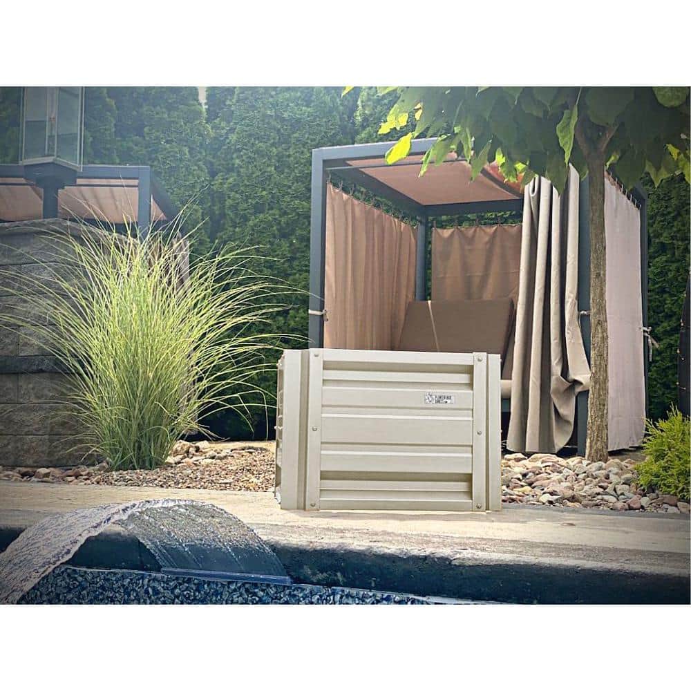 24 inch Light Stone Metal Outdoor Planter Box
