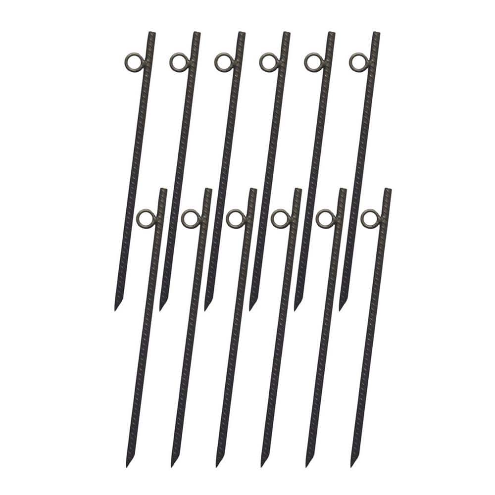 YARD TUFF Grip Rebar 18 in. Steel Durable Tent Canopy Ground Stakes  (12-Pack) YARD-YTF-3818RS-12PK - The Home Depot